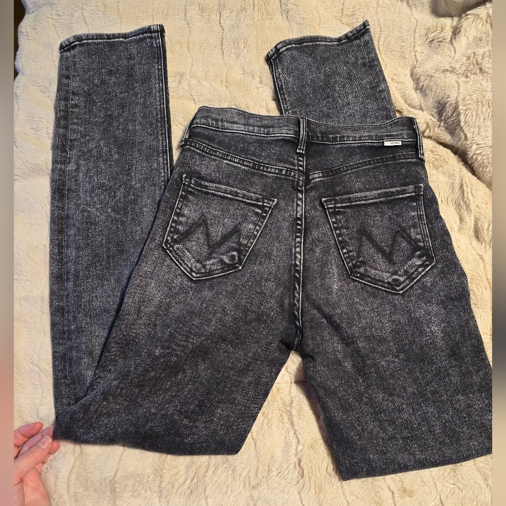 Mother Black Straight leg Jean, Pixie Dazler Skimp